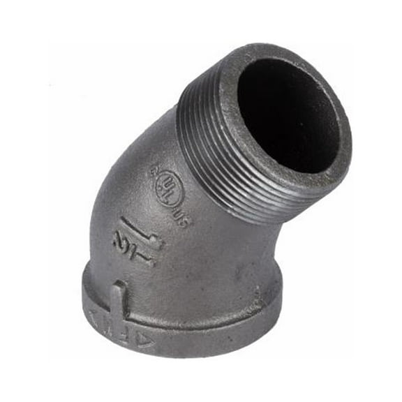 STZ 310USE45-112 1-1/2 In. Black Pipe 45 Degree Street Elbow - Quantity 10