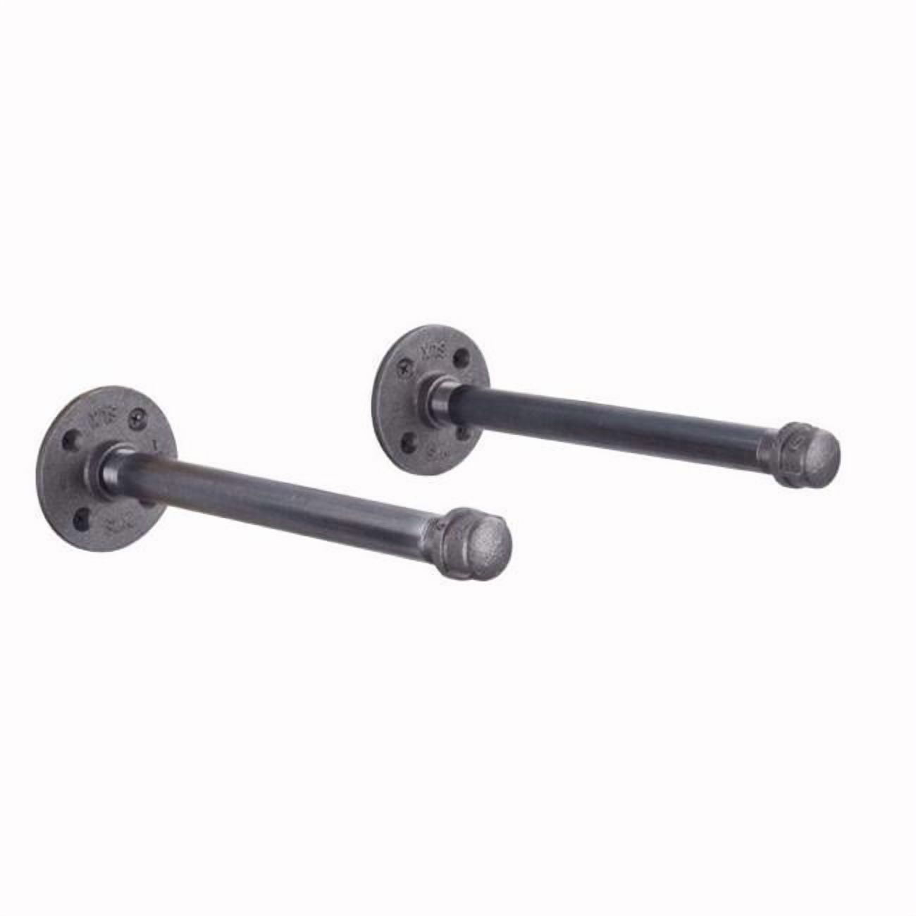STZ Industries Black Steel Shelf Bracket 8 in. L