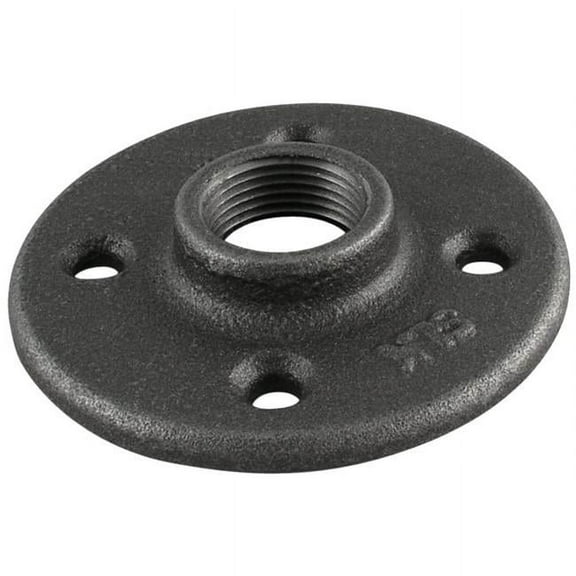 STZ Industries 1-1/4 in. FIP each Black Malleable Iron Floor Flange