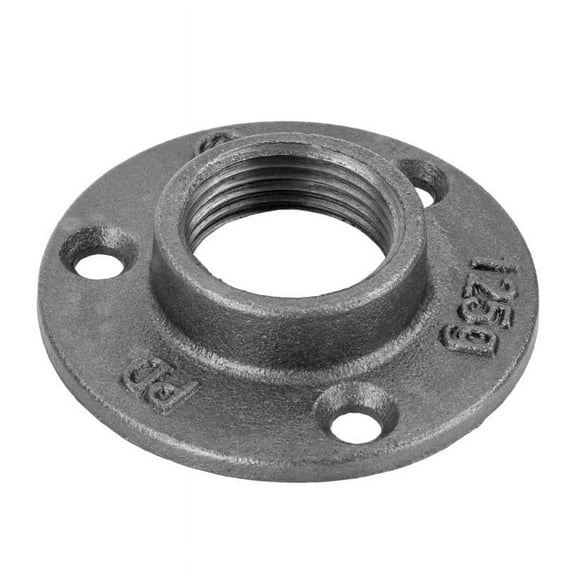 STZ Industries 1/4 in. FIP each Black Malleable Iron Floor Flange
