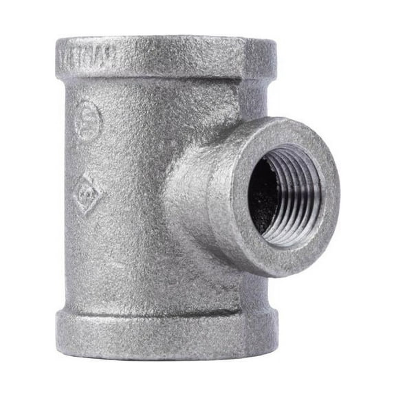 STZ Industries 1/8 in. FIP each X 1/8 in. D FIP 1/8 in. D FIP Black Malleable Iron Tee