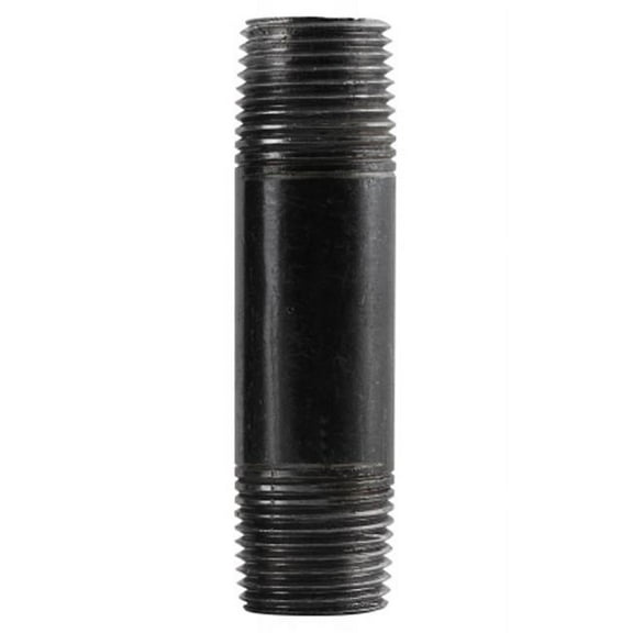 STZ Industries 2 in. MIP each X 2 in. D MIP Black Steel 4 in. L Nipple