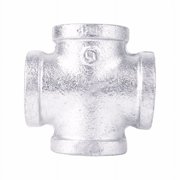 STZ Industries 3/4 in. FIP each X 3/4 in. D FIP 3/4 in. D FIP Galvanized Malleable Iron Cross