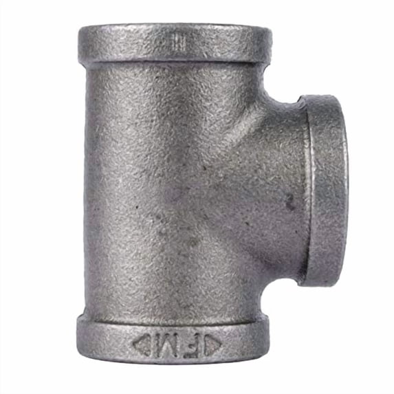 STZ Industries 3 in. FIP each X 3 in. D FIP 3 in. D FIP Black Malleable Iron Tee