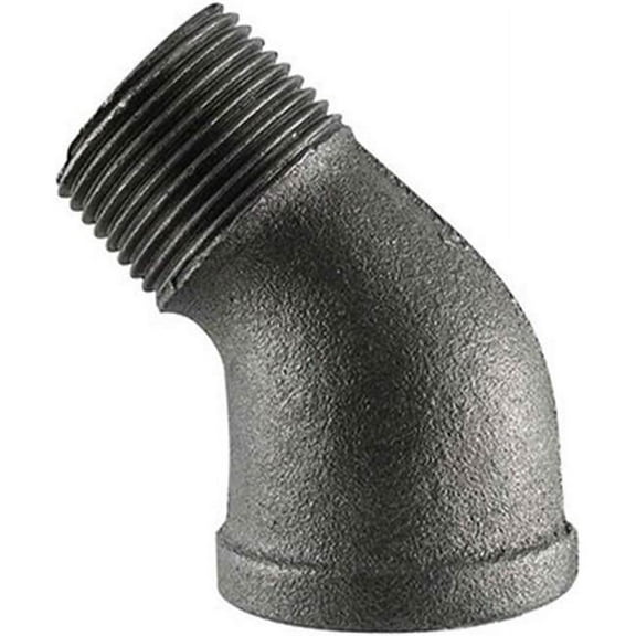 STZ Industries 310 SE45-1 45 deg Pipe Fitting Elbow, Black
