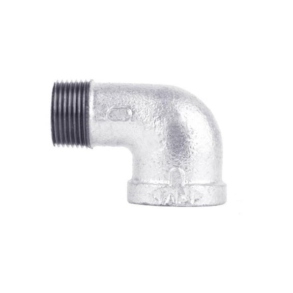 STZ Industries 4 in. FIP each X 4 in. D MIP Galvanized Malleable Iron 90 Degree Street Elbow