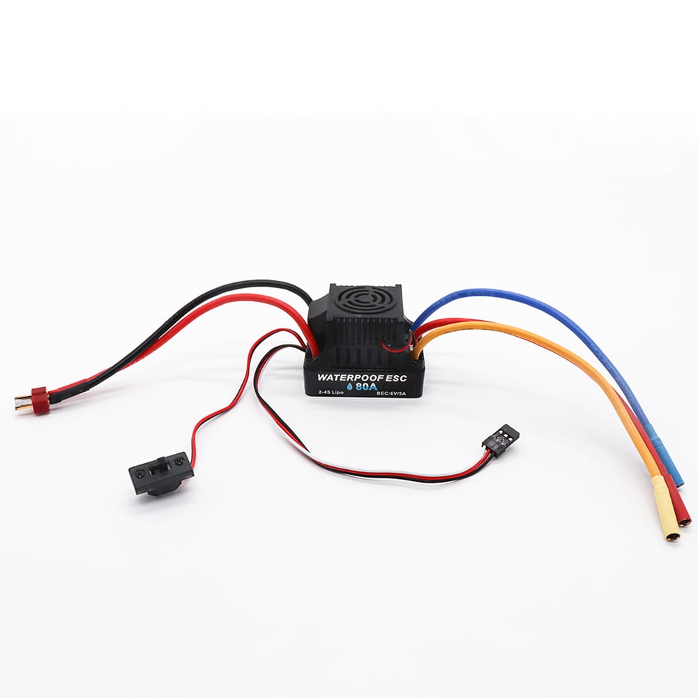 STngwl 60A/80A Brushless ESC Multiple Protection Brushless Electronic Speed Controller for 1/8 1