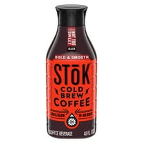 SToK Black, Sweetened, Dark Roast Not Too Sweet Arabica-Based Blend Cold Brew Coffee, 48 fl oz Bottle