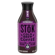 SToK Black, Unsweetened, Dark Roast Extra Bold Cold Brew Coffee, 48 fl oz Bottle