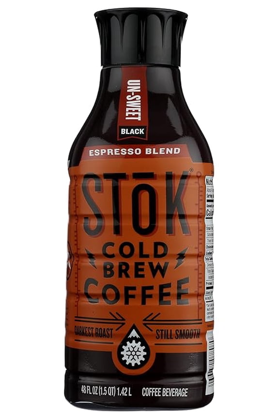 Cold Brew Coffee, Espresso Blend, Dark Roast Brewed Low and Slow, Unsweetened, Black Coffee, 48 FL OZ Bottle ( Pack of 2 )
