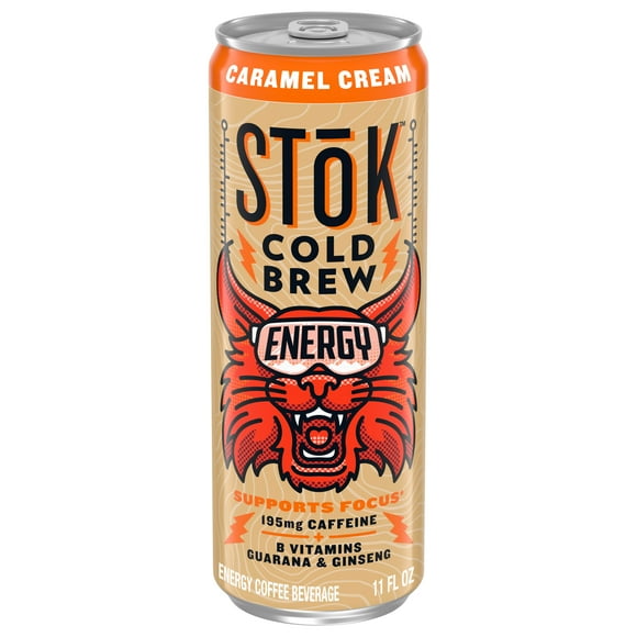 SToK Cold Brew Energy Caramel Cream Energy Coffee Beverage, 11 fl oz