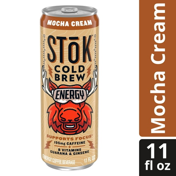 SToK Cold Brew Energy Mocha Cream Energy Coffee Beverage, 11 fl oz