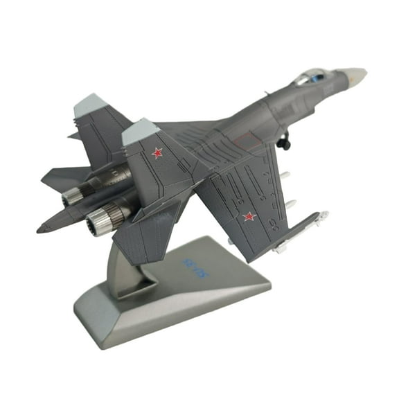 SU 35 Fighter Plane Model Diecast Jet Educational Tool in Alloy for Students and Aviation Enthusiasts Display