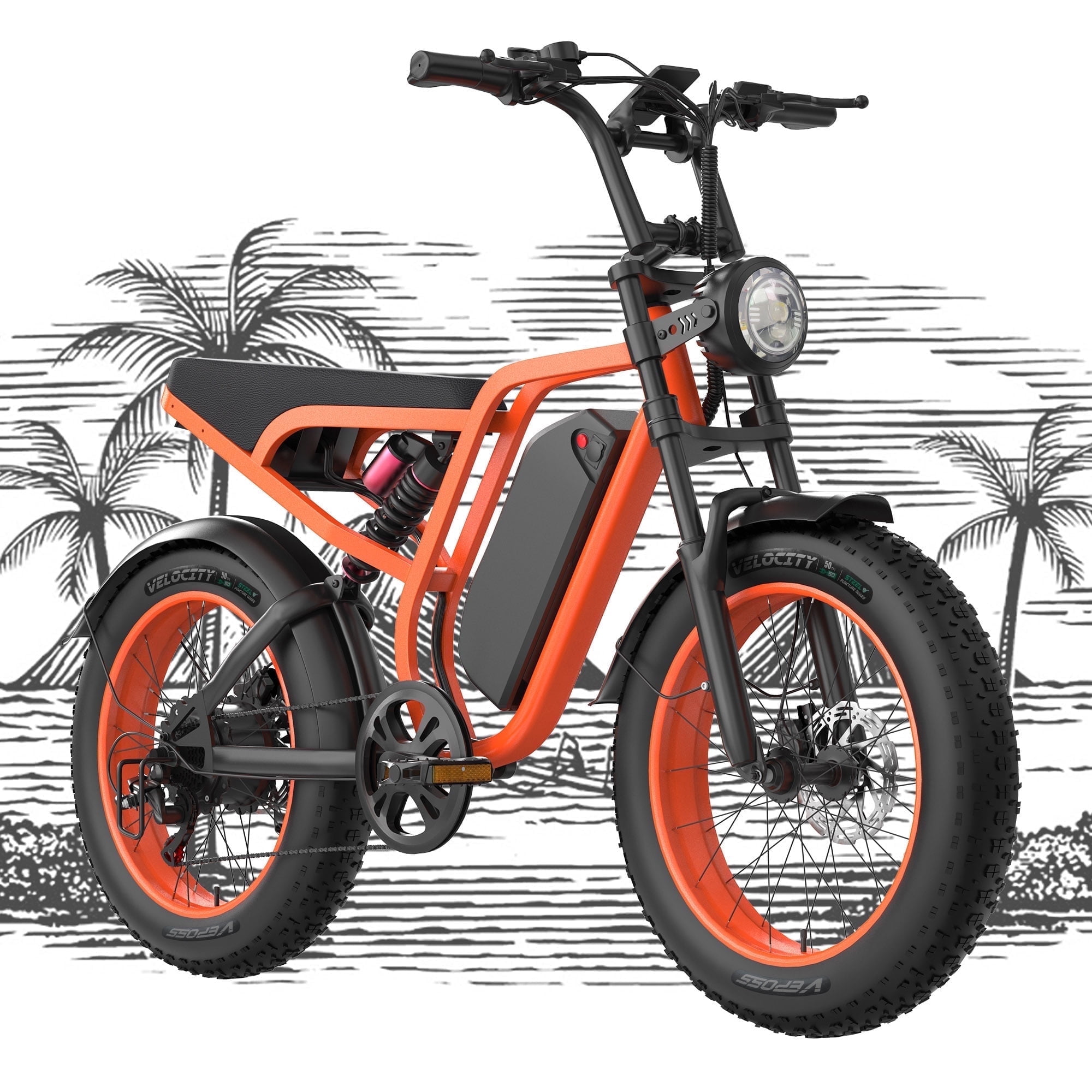 SU8 PRO Peak 1500W Electric Bike, 20" Fat Tire E-Mountain Bikes, 52V 20Ah 35MPH Ebike for Adults Hydraulic Brakes UL2849