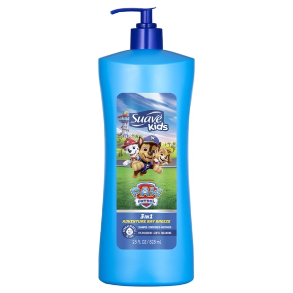Suave Kids Paw Patrol 3-in-1 Shampoo, Conditioner & Body Wash, Adventure Bay Breeze, 28 oz