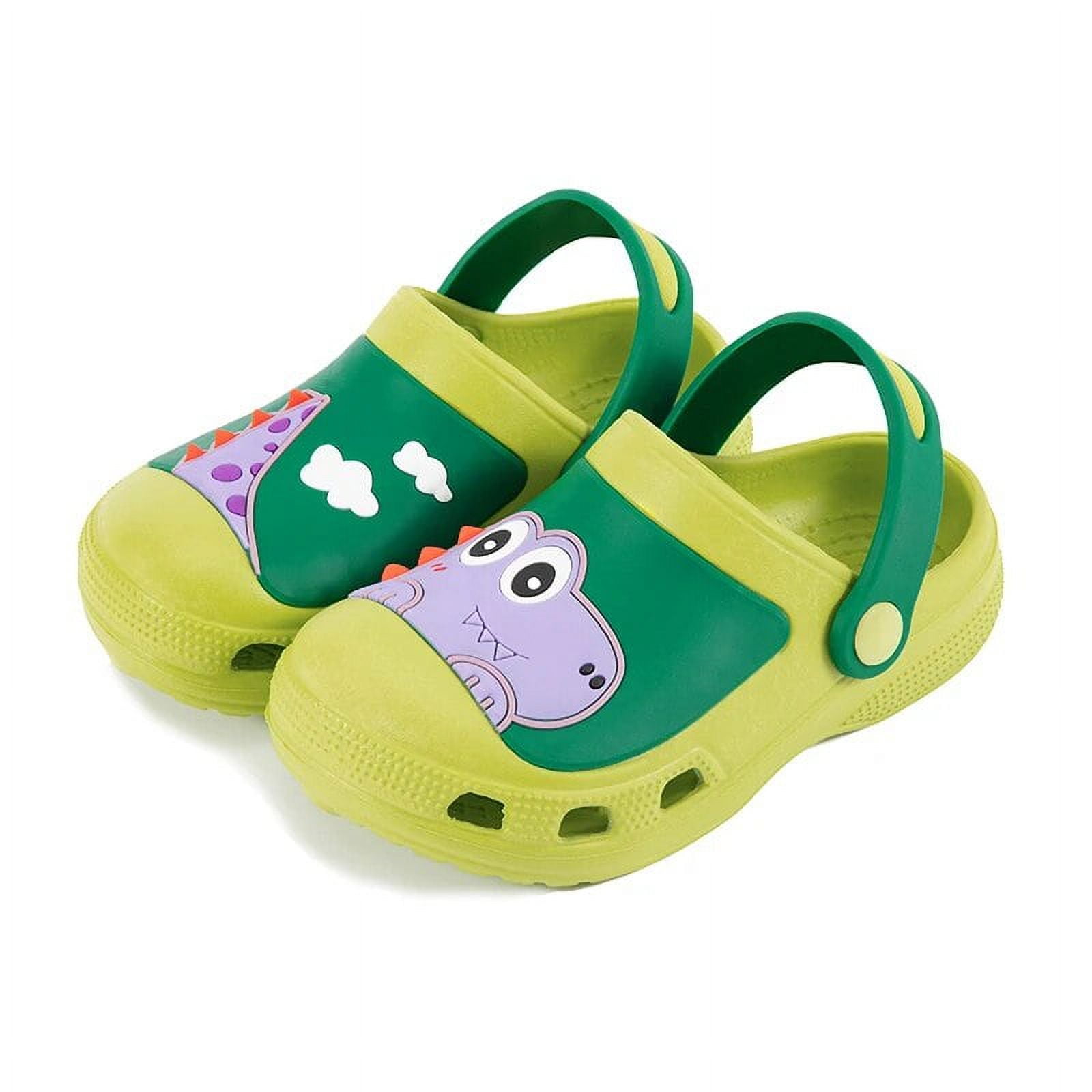 SUADEX Kids Boys Girls Dinosaur Clogs Slippers Toddler Slip On