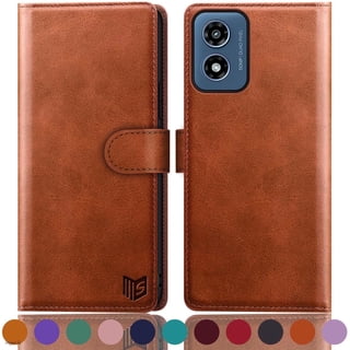 SUANPOT For Motorola Moto G 5G 2024 Wallet Case with RFID Blocking Credit Card Holder,Light Brown