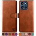 thumbnail image 1 of SUANPOT For Motorola Moto G 5G 2025 Wallet Case with RFID Blocking Credit Card Holder,Light Brown, 1 of 7