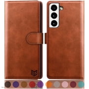 SUANPOT For Samsung Galaxy S22 Wallet Case with RFID Blocking Credit Card Holder,Light Brown