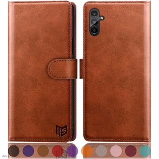 SUANPOT For Samsung Galaxy A14 Wallet Case with RFID Blocking Credit Card Holder,Light Brown