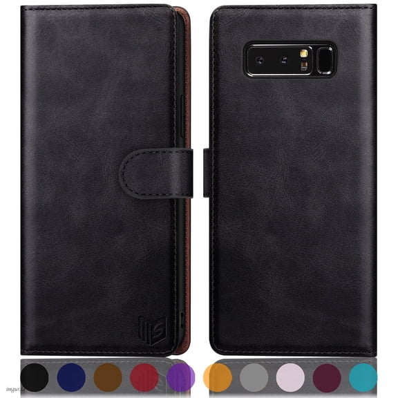 SUANPOT For Samsung Galaxy Note 8 Wallet Case with RFID Blocking Credit Card Holder,Black
