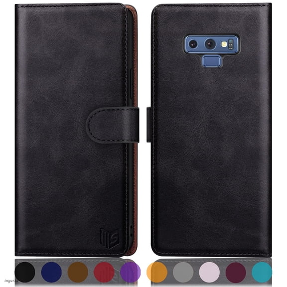 SUANPOT For Samsung Galaxy Note 9 Wallet Case with RFID Blocking Credit Card Holder,Black