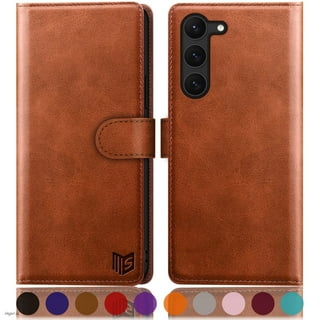 SUANPOT For Samsung Galaxy S23 Wallet Case with RFID Blocking Credit Card Holder,Light Brown