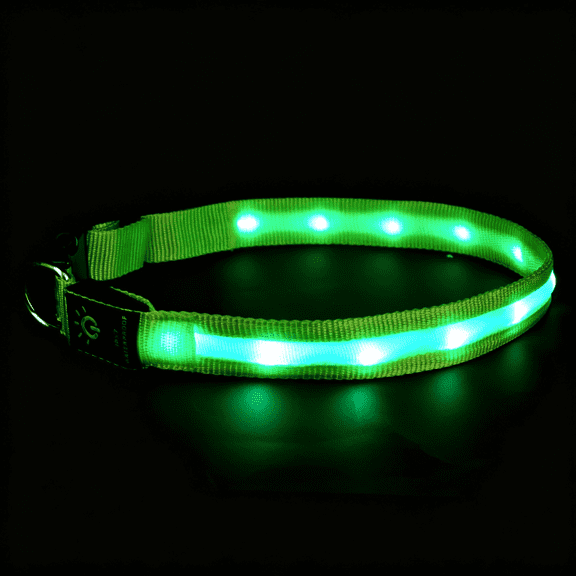 SUBAI Light Up Dog Collar, Usb Rechargeable, 6 Flashing Mode, Pink, L | Keep Your Dog Safe for Night Walking, 6 Working Modes, Usb Charge, for Small Medium Large Dogs, Waterproof, Durable Material