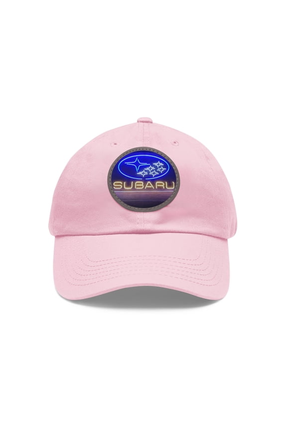 SUBARU Dad Hat with Leather Patch (Round)