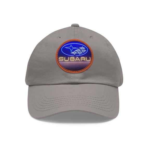 SUBARU Dad Hat with Leather Patch (Round)