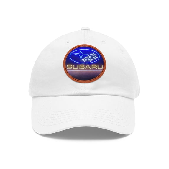 SUBARU Dad Hat with Leather Patch (Round)