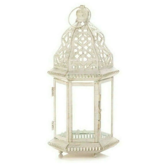 SUBLIME DISTRESSED WHITE LANTERN