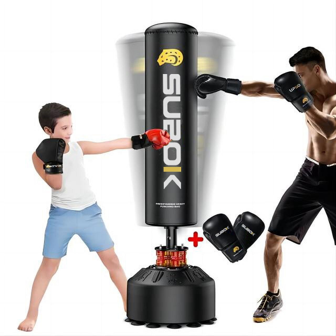 SUBOK Freestanding Punching Bag 70''-205lbs with Boxing Gloves，Heavy ...