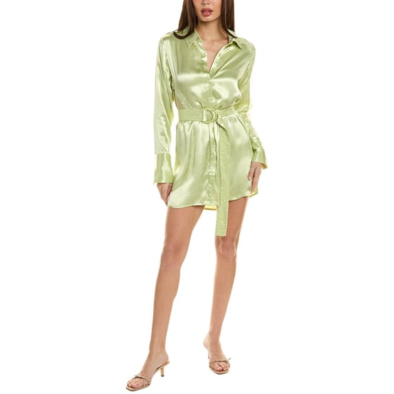 SUBOO womens Nicky Mini Shirtdress, m, Green
