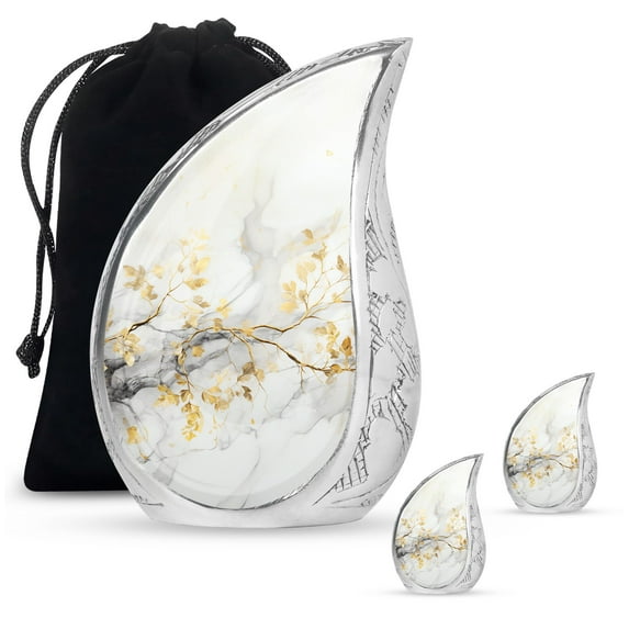 SUBSH Abstract Adult Urns - Urn For Ashes Adult - Urns For Human Ashes Adult Male - Combo 1 Large & 2 Small - Urns For Ashes Adult Female Mom - Cremation Urns For Ashes - Cremation Urn Human