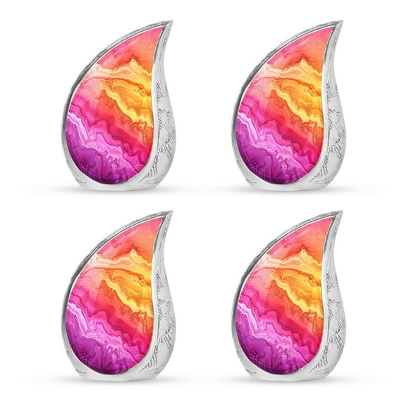SUBSH Abstract Burial Urns For Adult Human Ashes - Urns For Men - Funeral Urns For Human Ashes Adult - Pack Of 4 - Funeral Urns For Ashes Adult - Cremation Urn - Burial Urn