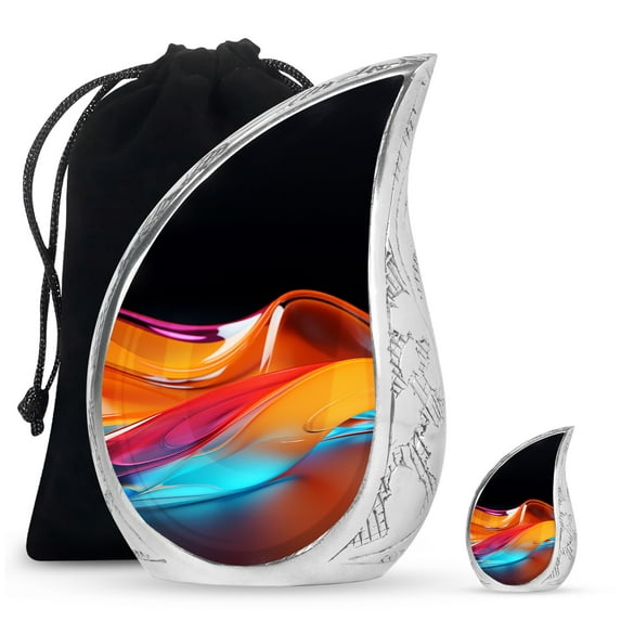 SUBSH Abstract Cremation Urns For Human Ashes - Urn For Ashes For Women - Cremation Urns For Ashes For Men - Combo 1 Large & 1 Small - Urns For Ashes Adult Male - Urn For Ashes For Women