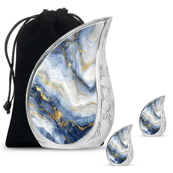 SUBSH Abstract Cremation Urns For Men - Urn For Human Ashes Adult Men - Funeral Urn - Combo 1 Large & 2 Small - Funeral Urn For Adult Ashes Women - Urns For Human Ashes Adult Female