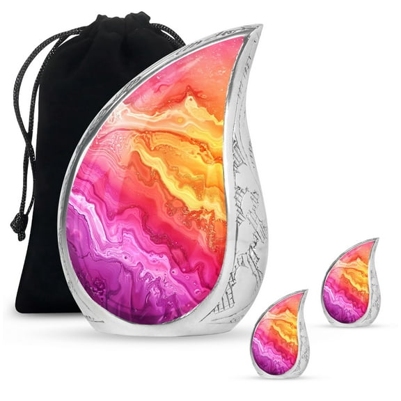 SUBSH Abstract Cremation Urns For Men - Urns For Mom - Small Ashes Urn - Combo 1 Large & 2 Small - Mens Urns For Human Ashes - Small Urns - Human Urns For Ashes - Keepsake Urns For Ashes