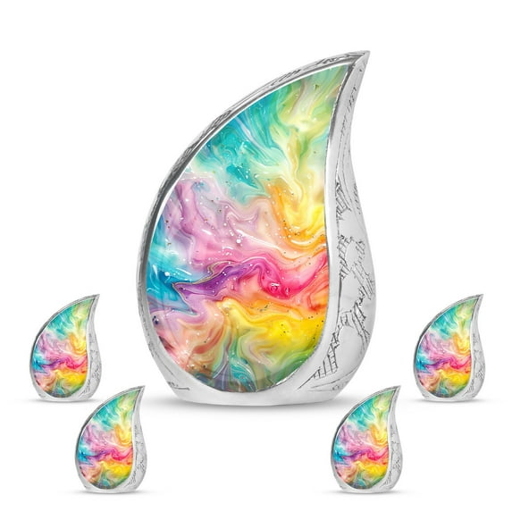 SUBSH Abstract Cremation Urns For Women - Urns For Mom Ashes - Urns For Mom - Combo 1 Large & 4 Small - Urn For Ashes Adult Male Large - Urns For Ashes - Cremation Keepsakes