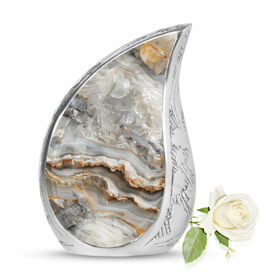 SUBSH Abstract Funeral Urns For Adult Ashes Women - Adult Urns For Women - Small Funeral Urns -Pack Of 1- Urns Human Ashes Adult - Urns For Human Ashes Adult Female - Cremation Urn For Ashes