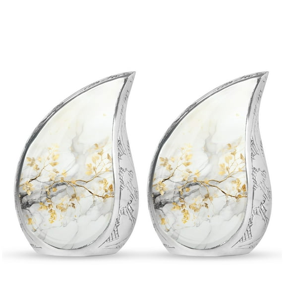 SUBSH Abstract Urn For Human Ashes - Urn Keepsake - Urns For Human Ashes - Pack Of 2 - Urns For Adult Female - Cremation Urns Adult - Metal Urns For Male & Female Ashes