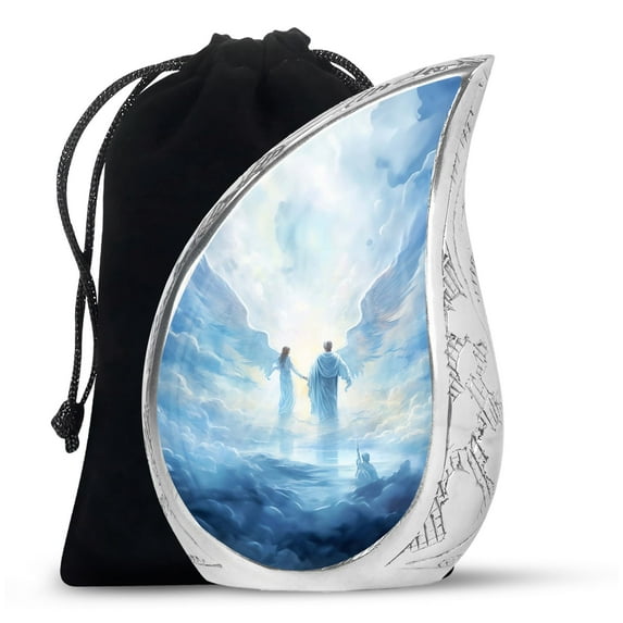 SUBSH Angle Large Urns For Human Ashes Adult Male - Urns For Mom Ashes - Funeral Urns For Adult Ashes Women - 10 Inch - Human Urns For Ashes Adult Large - Urns For Ashes - Cremation Memorial