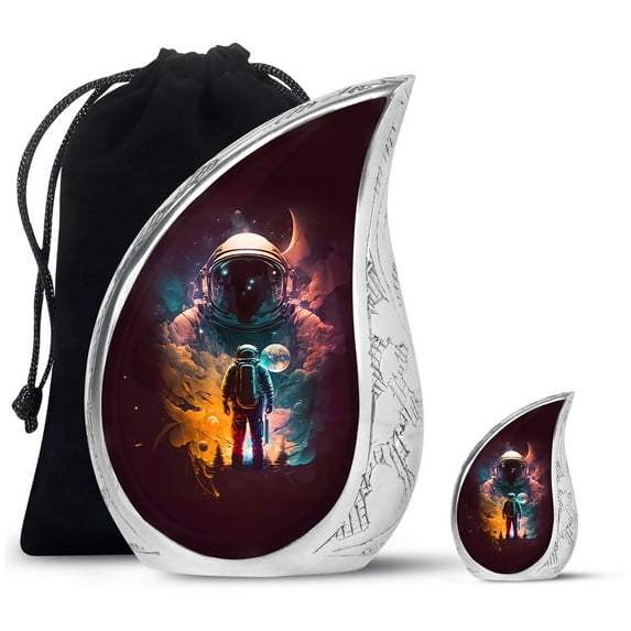 SUBSH Astronaut Space Suit - Urns For Ashes - Urns Adult - Urns For Ashes Adult Male Large - Combo 1 Large & 1 Small - Cremation Urn For Adults - Funeral Cremation Urns For Ashes