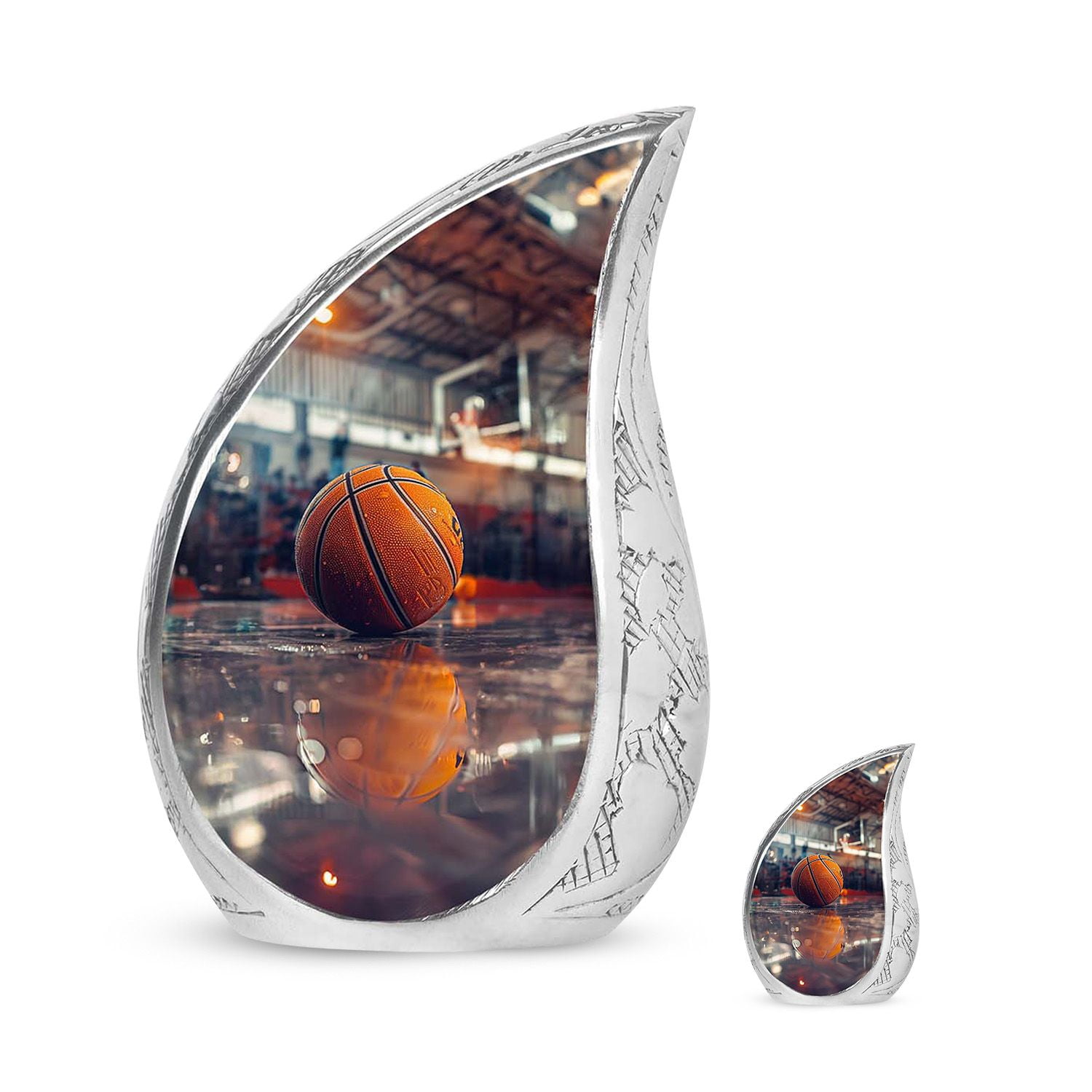 SUBSH Basketball Small Urns For Human Ashes Keepsake - Urns For Burial - Adult Urns For Women - Combo 1 Large & 1 Small - Urns For Human Ashes Small Size Keepsake - Ashes Keepsake