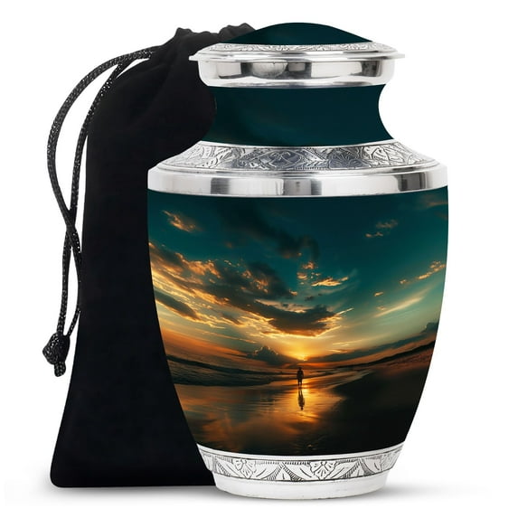 SUBSH Beach Urn - Funeral Decorations - Cremation Urn for Adults - Burial Urns for Adult Human Ashes - Adult Urns for Human Ashes Men (10 inch Pack of 1)