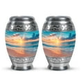 thumbnail image 1 of SUBSH Beach Urn - Small Urns for Human Ashes - Cremation Urn - Cremation Urn Human Ashes - Urns for Ashes Adult Female Mom - (3 inch Pack of 2), 1 of 2