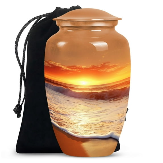 SUBSH Beach Urn - Urns for Human Ashes Adult Female - Funeral Urns for Adult Ashes Women - Cremation Urns for Human Ashes Adult Female - Cremation Memorial (10 inch Pack of 1)