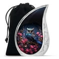thumbnail image 1 of SUBSH Blue Owl Sitting Red Flower - Cremation Large Urns For Human Ashes Adult - Urn For Dad - Urn For Son - 10 Inch - Urns For Human Ashes Large Size Large - Decorative Urns For Male, 1 of 2