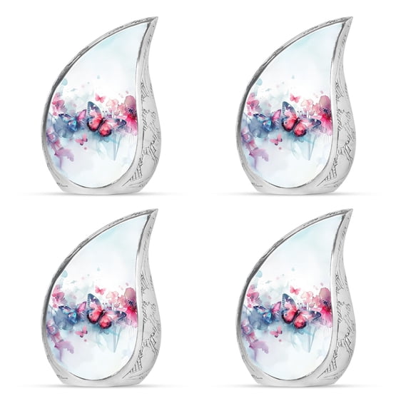 SUBSH Butterfly Funeral Urns For Adult Ashes Men - Urns For Human Ashes Small - Funeral Cremation Urns For Ashes - Pack Of 4 - Mini Urns For Ashes - Cremation Urn Human Ashes